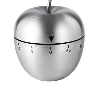 Apple Egg shape Kitchen accessory Stainless Steel Mechanical Rotating Alarm 60 Minutes Count Down cooking Timer kitchen timer