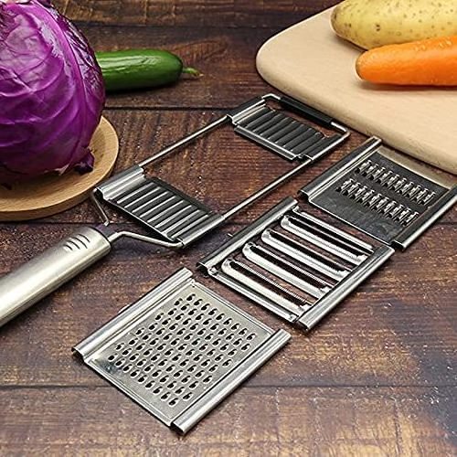 kitchen gadgets Cheese Grater Kitchen Hand-held Shredder Cutter Grater 4 in 1 Multi Purpose Vegetable Slicer