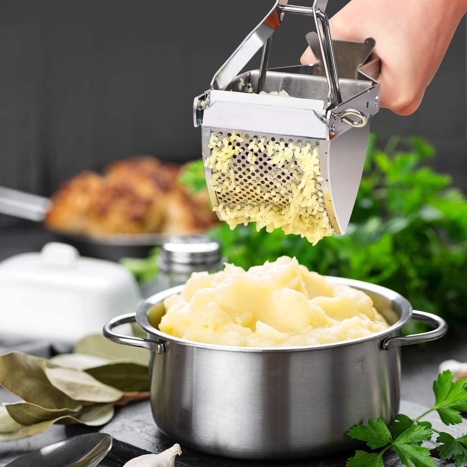 NEW lemon squeezer juice baby food presser cooking utensil kitchen tools manual potato masher stainless steel potato ricer