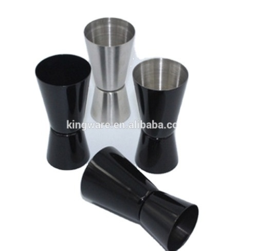 Kitchen gadgets kitchen accessories wholesale new premium black copper 2cl/4cl stainless steel double jigger