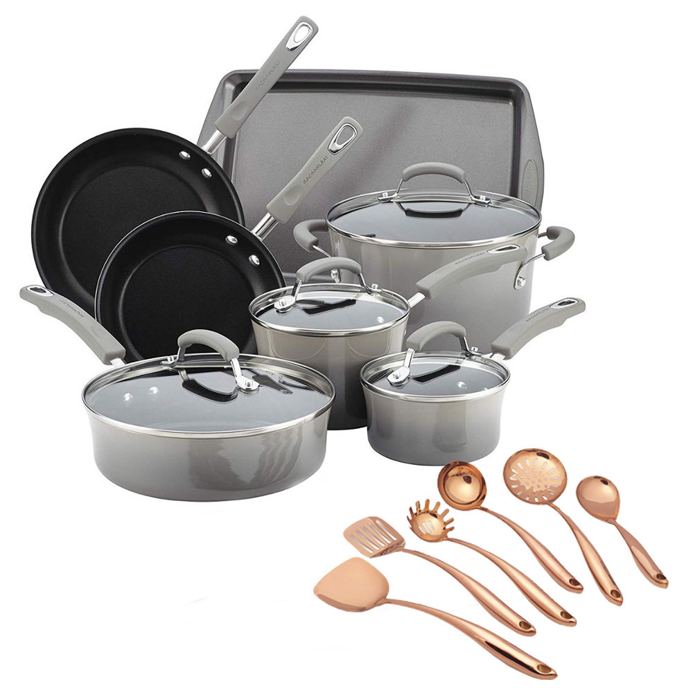 new item kitchen utensils rose gold plated stainless steel cooking tool kitchenware sets cookware sets