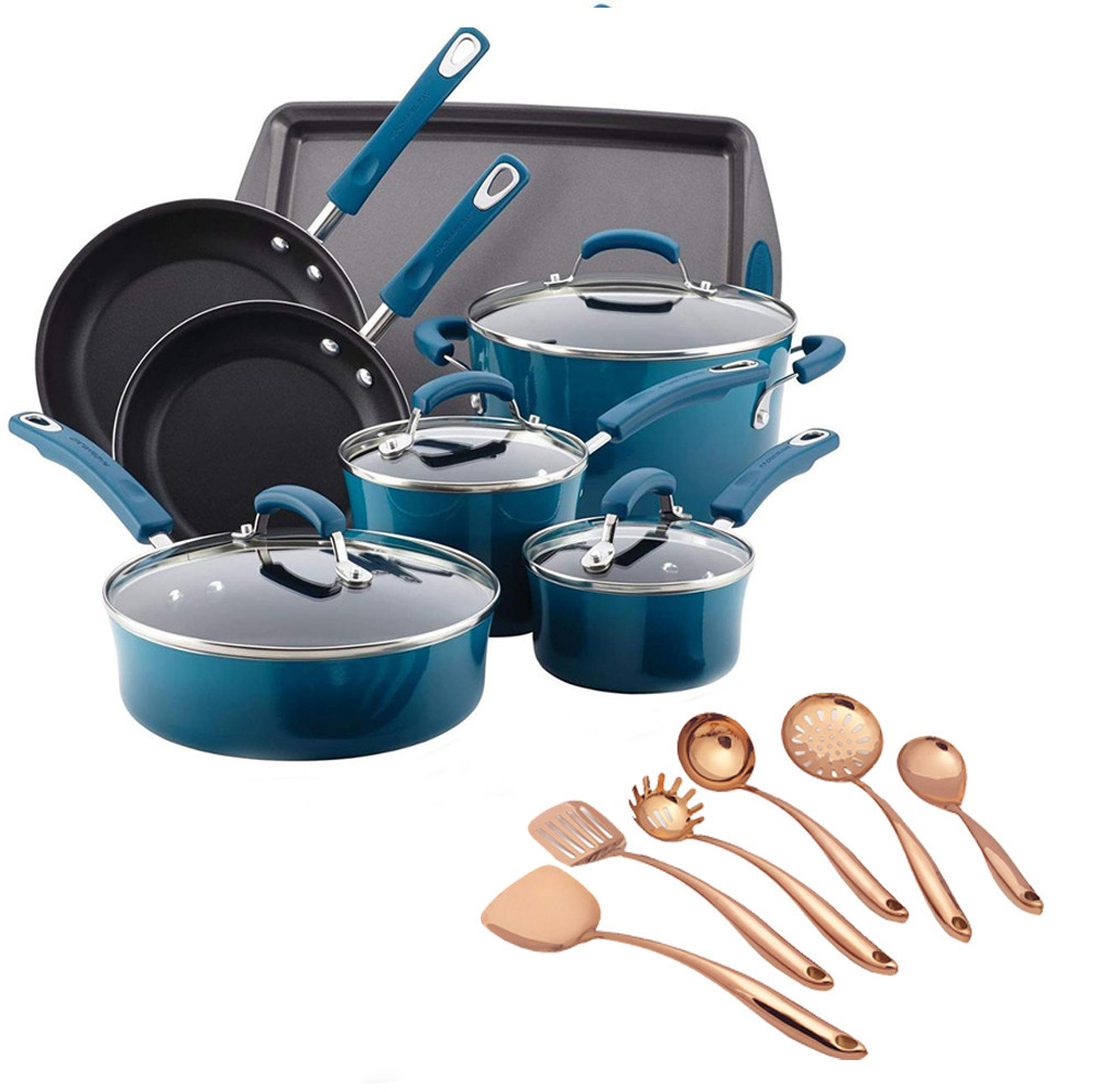 new item kitchen utensils rose gold plated stainless steel cooking tool kitchenware sets cookware sets