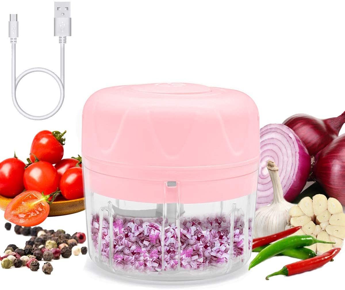 Newest 100ml 250ml Electronic Vegetable Cutter Mini Salad Food Slicer Shredder One Touch Professional Electric Vegetable Chopper