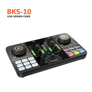 OEM Price Podcast Studio Equipment Kit Recording Professional USB Live Stream Audio Interface Voice Changer Soundcard Sound Card