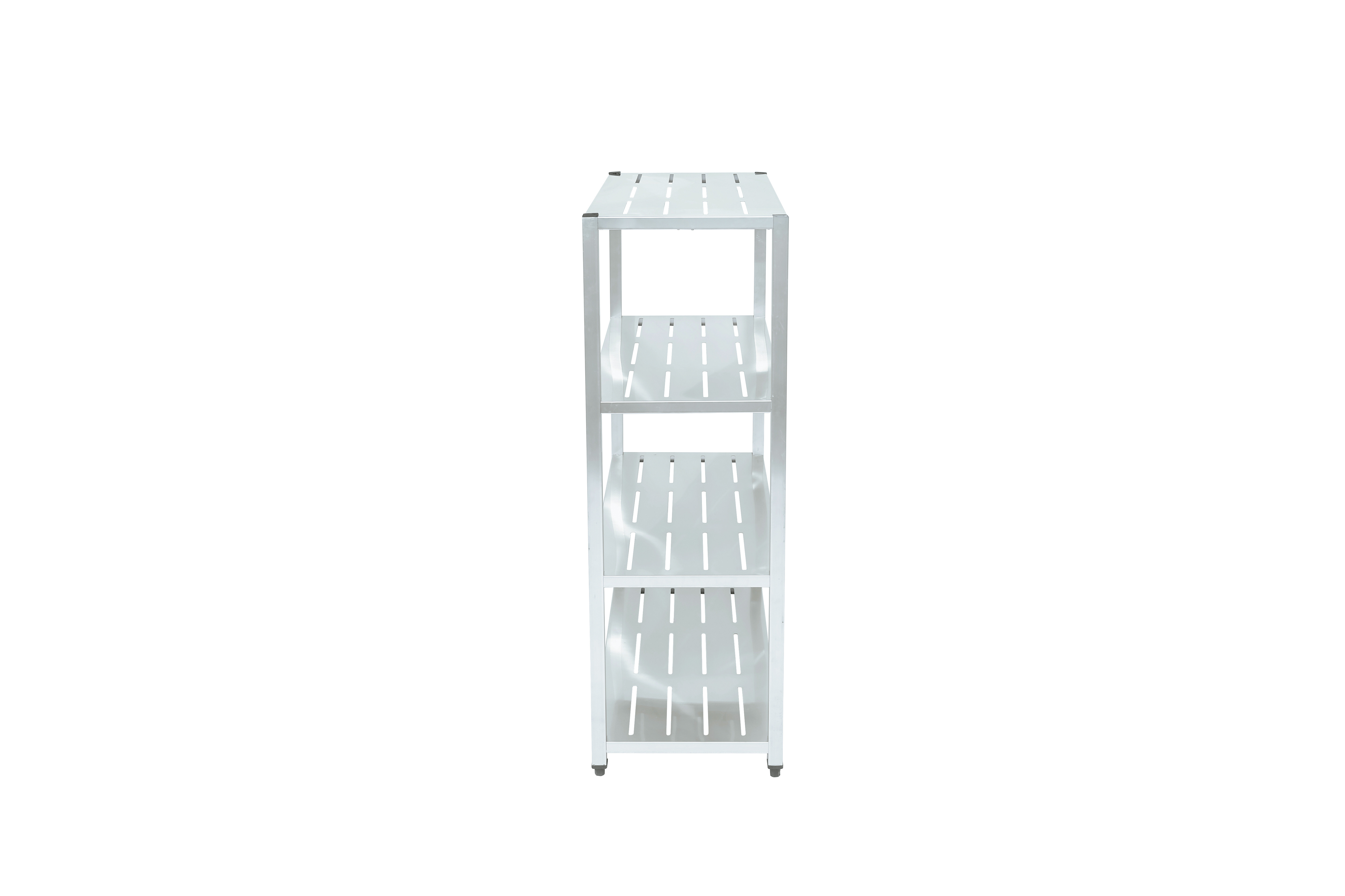 Customized Kitchen Stainless Steel Plate 4 Tiers Rack Commercial Storage square tube Shelf