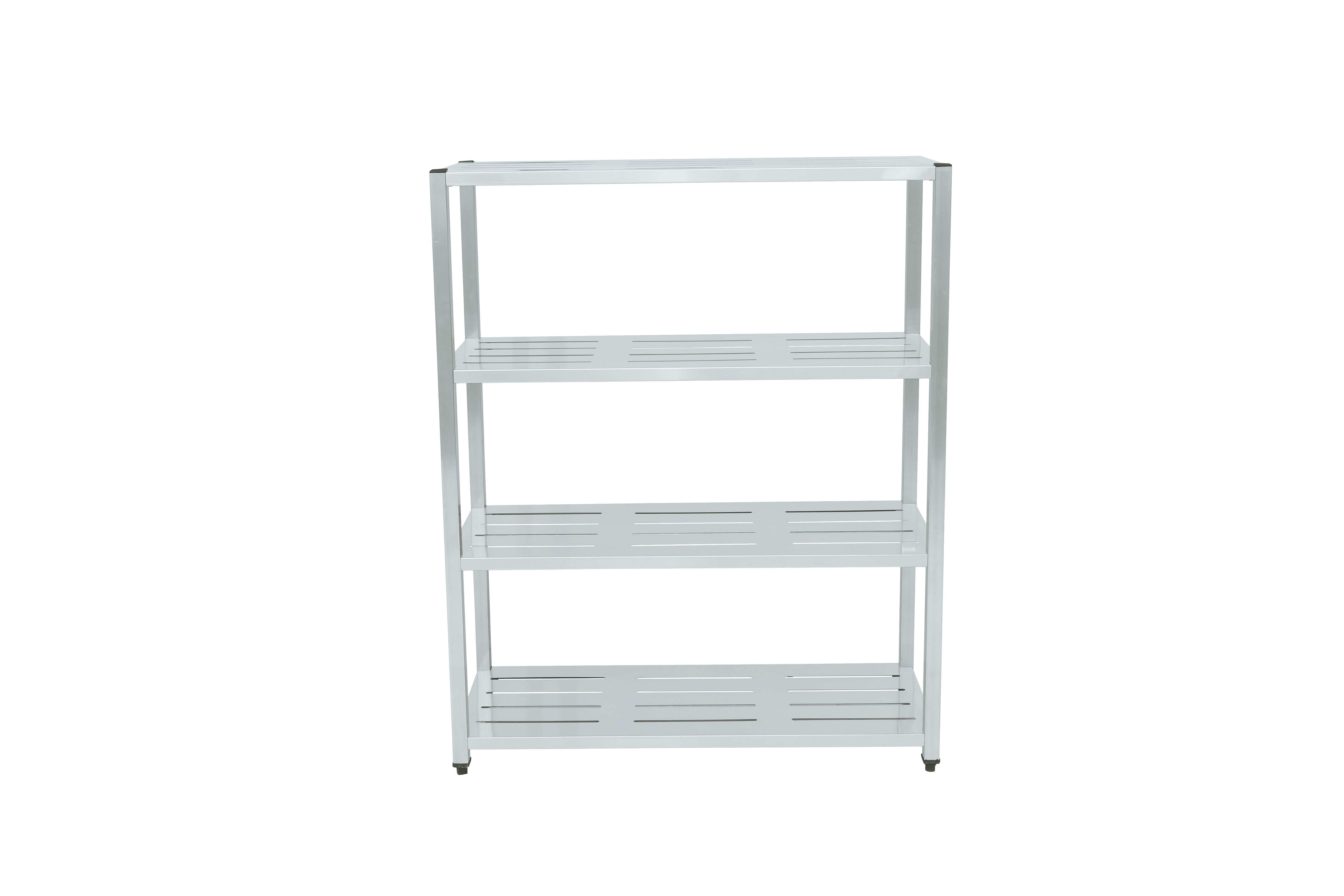 Customized Kitchen Stainless Steel Plate 4 Tiers Rack Commercial Storage square tube Shelf