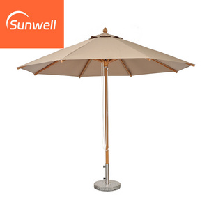 Hot sale factory direct big umbrella outdoor rain proof backyard hotel table umbrella with granite base