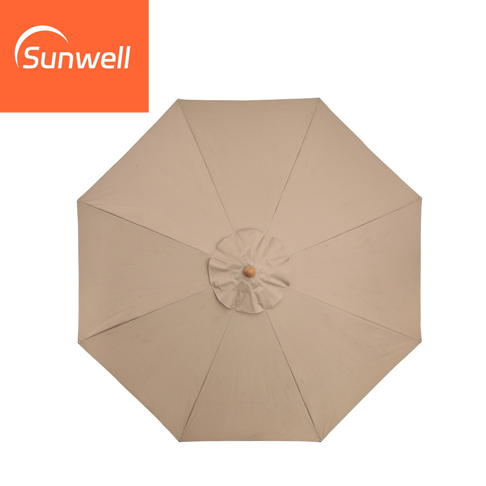 Hot sale factory direct big umbrella outdoor rain proof backyard hotel table umbrella with granite base