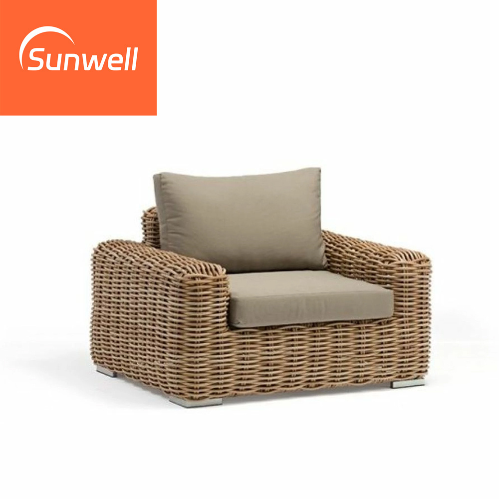 Wholesale Restaurant Patio Rattan Outdoor Sofa Furniture Aluminum Garden Sofa Set Outdoor Furniture