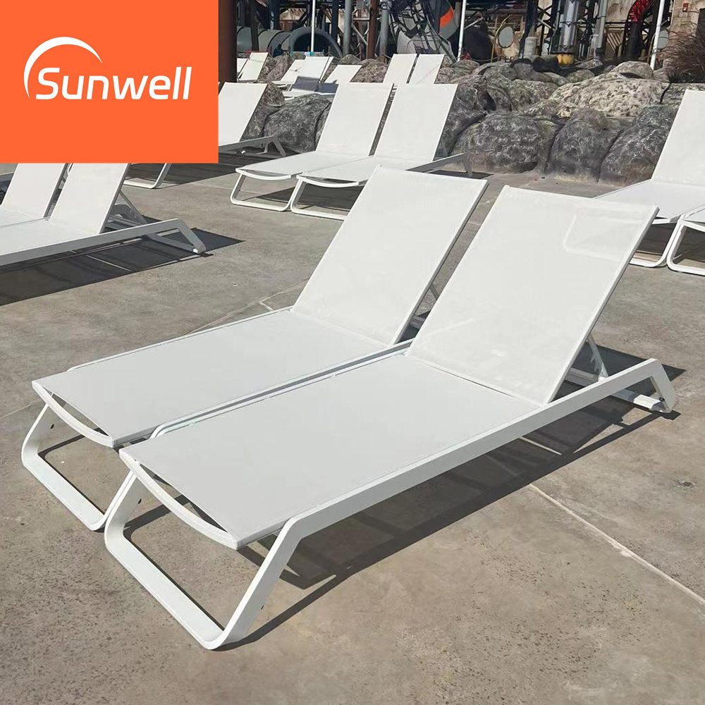 Outdoor furniture sunbed sun lounger patio pool chairs in water garden chaise lounge for project used