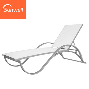 China manufacturer direct outdoor aluminium furniture fabric design s shaped chaise lounge for pool side