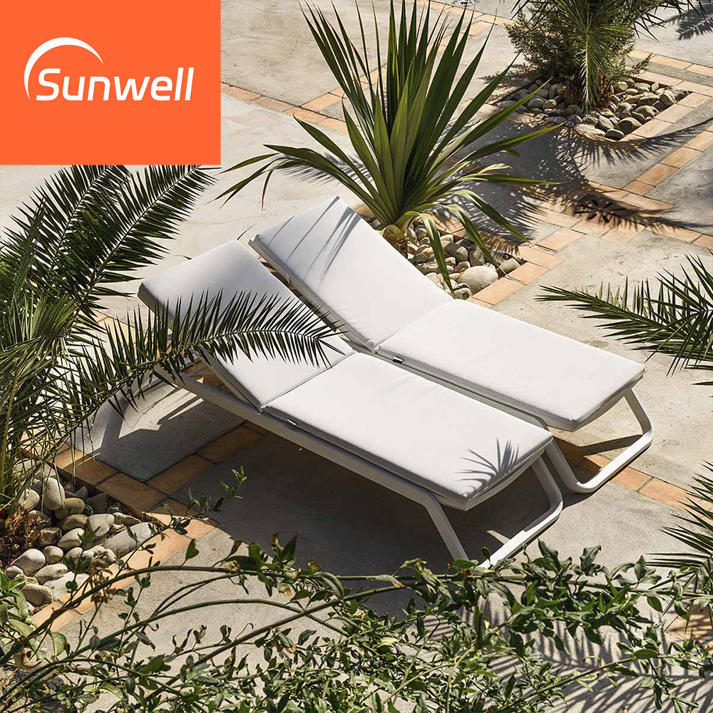 Outdoor furniture sunbed sun lounger patio pool chairs in water garden chaise lounge for project used