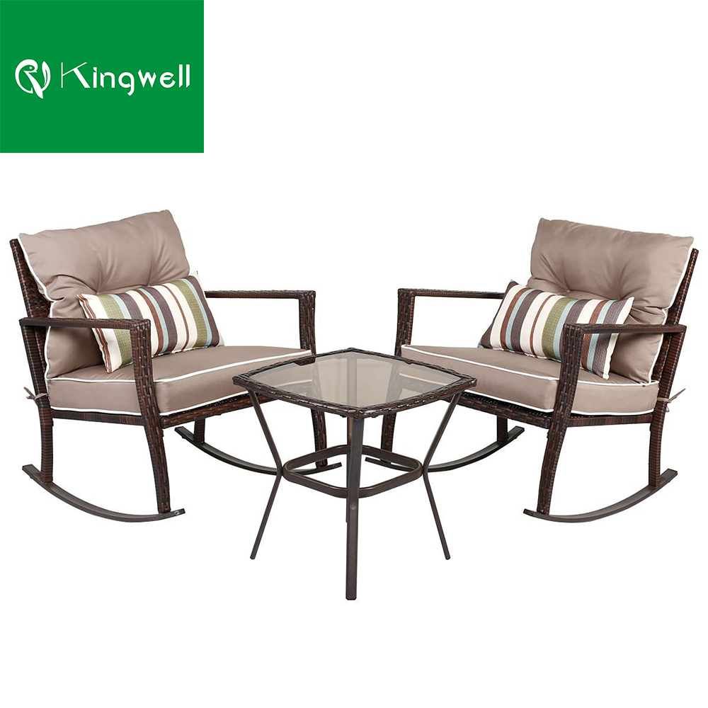 Hot sale factory direct aluminium garden patio furniture dining outdoor garden table and chairs set rattan