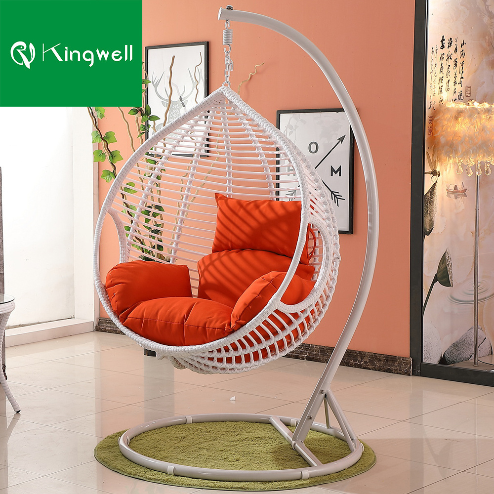 Garden swing chair indoor outdoor furniture folding adult Hanging egg chair with stand rattan patio swings