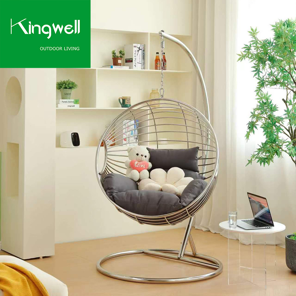 New Arrival Patio Swings Stainless Steel Hanging Swing Chairs Garden Egg Swing Chair Garden Outdoor Furniture For Villa