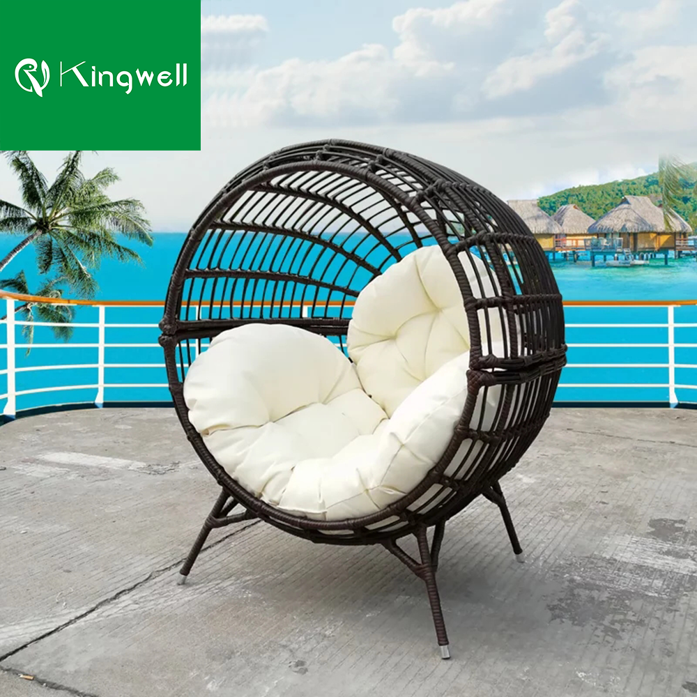 Popular Wholesale Lazy Chair Design Patio Use Round Shape Nest Beds Swing Chair Outdoor Furniture