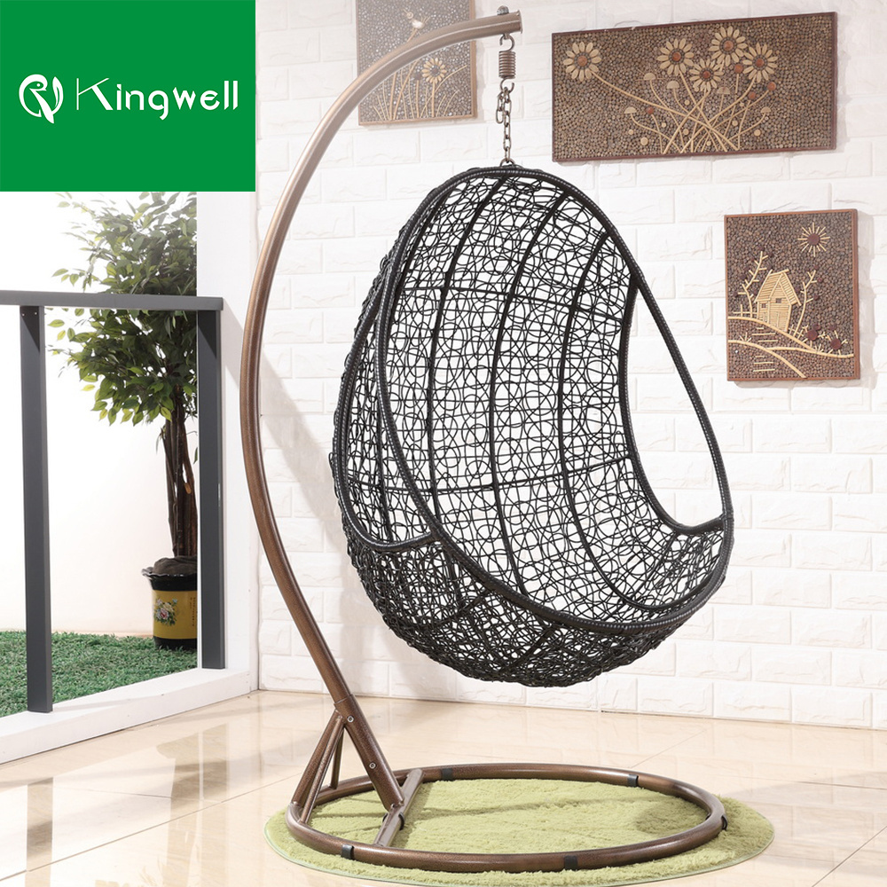 Modern rattan bird nest balcony adult cheap indoor metal wicker cocoon hanging swing egg chair