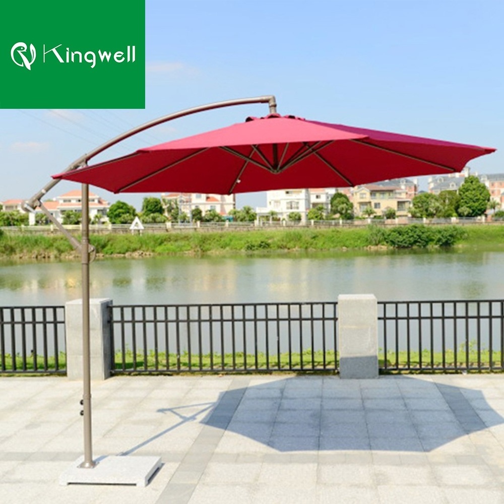 Outdoor patio round umbrella big parasol folding big parasol with base stand