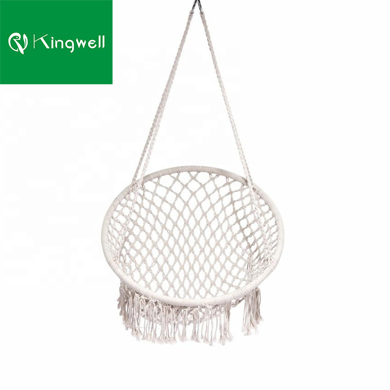 Outdoor furniture rope weaving hanging swing chair indoor patio jhula swing with cheap price