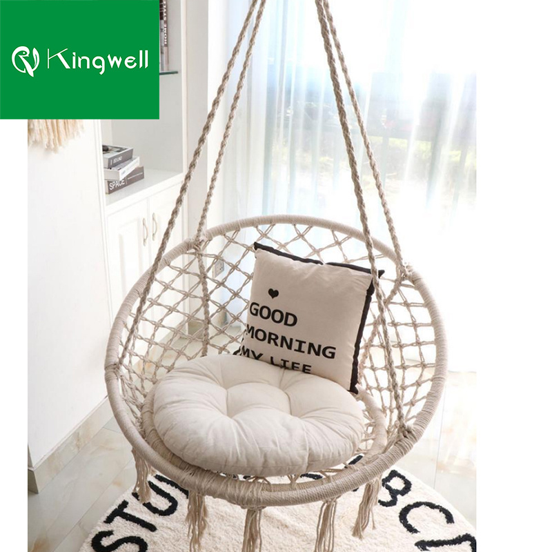 Outdoor furniture rope weaving hanging swing chair indoor patio jhula swing with cheap price