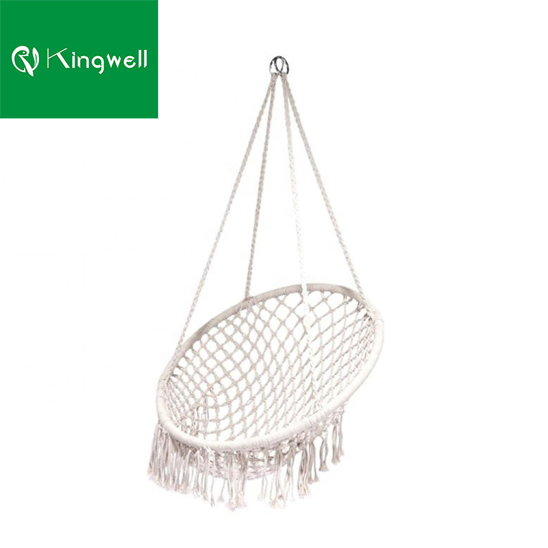 Outdoor furniture rope weaving hanging swing chair indoor patio jhula swing with cheap price