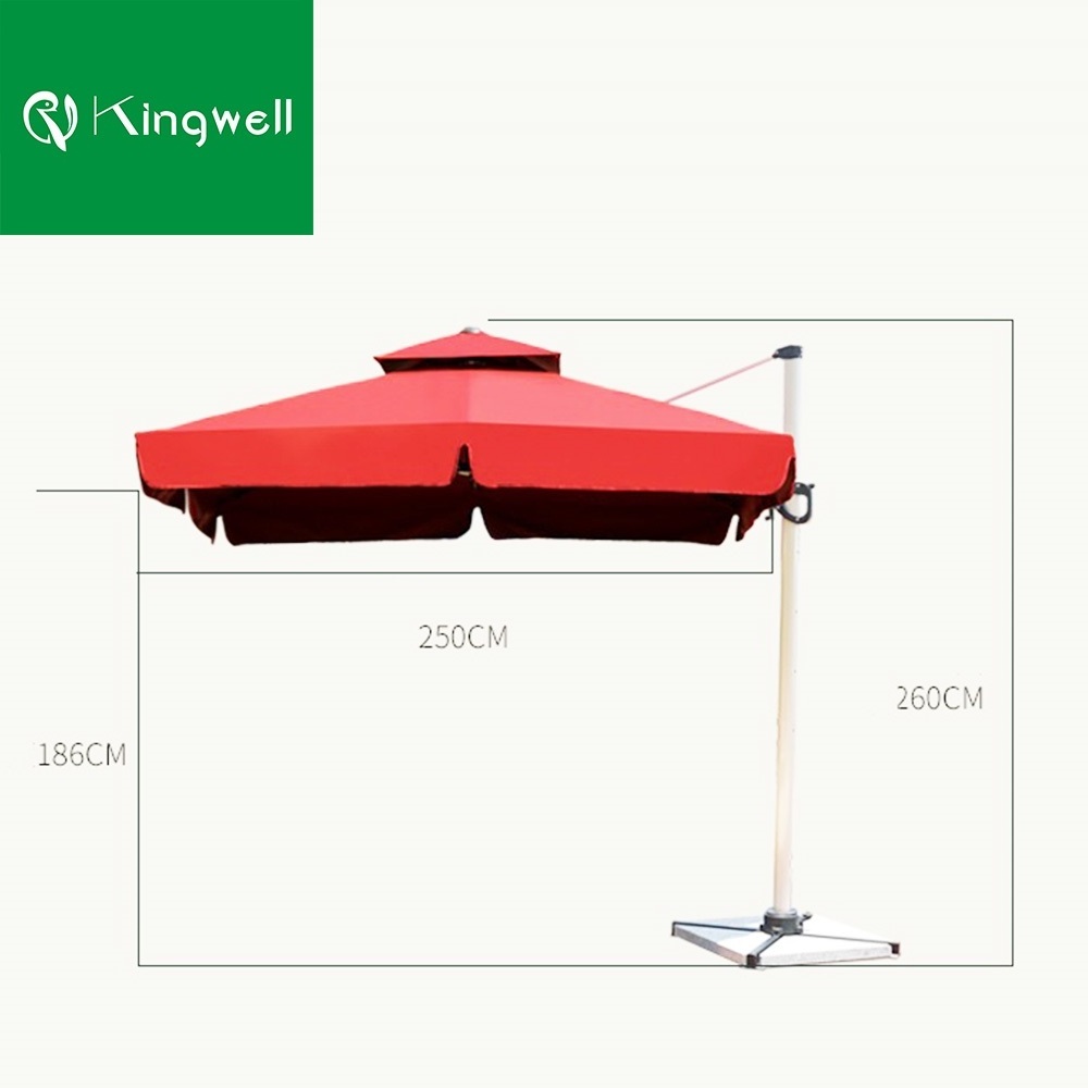 Restaurant garden parasol large outdoor umbrella with led light patio umbrellas large umbrella outdoor for coffee shop