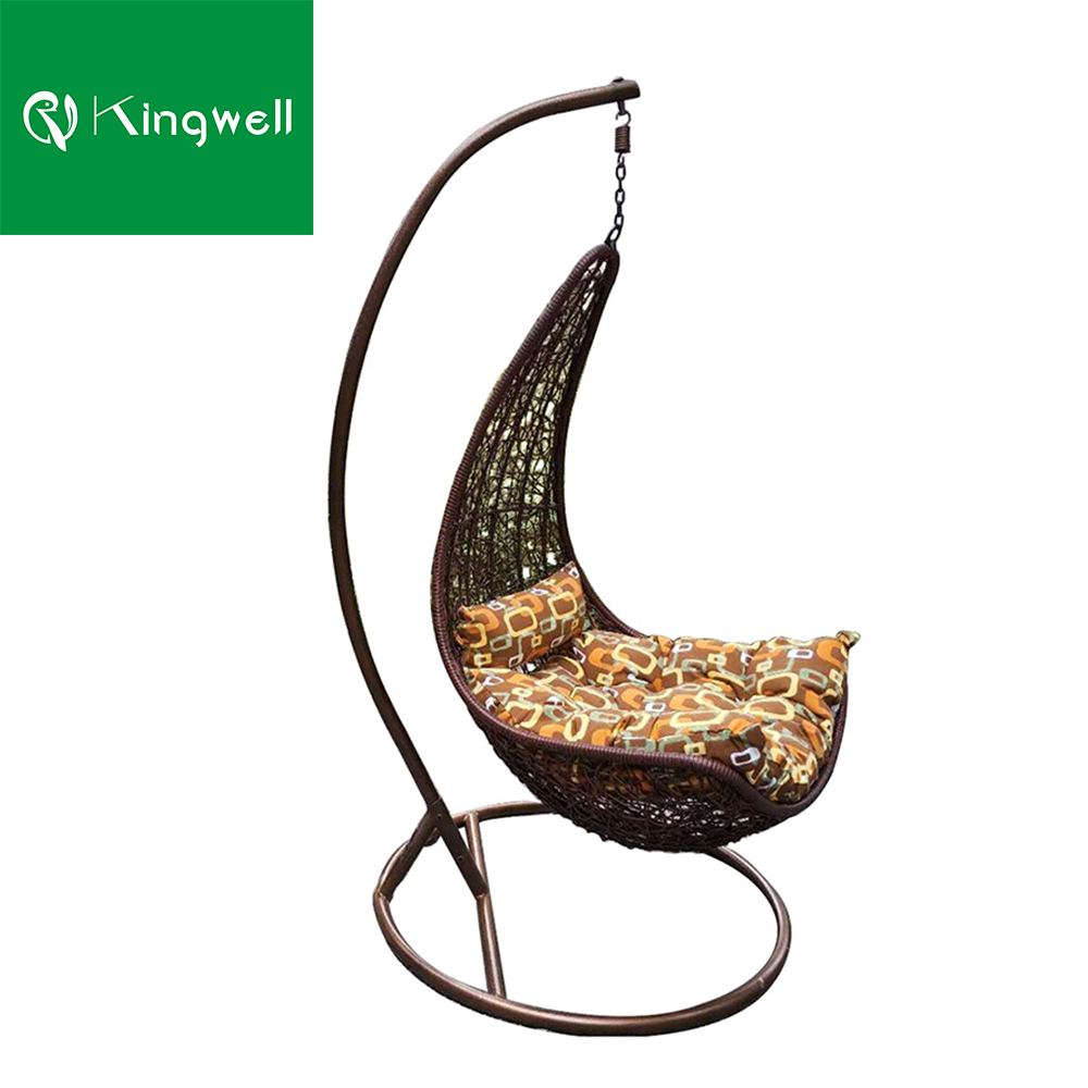 Patio chair Swings Double Egg Rattan Swing Chair Hanging Chair with Metal Stand Outdoor patio Furniture