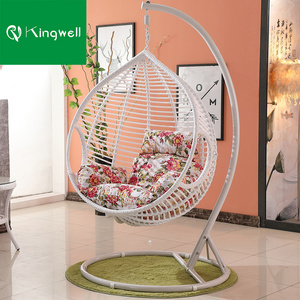 Garden swing chair indoor outdoor furniture folding adult Hanging egg chair with stand rattan patio swings