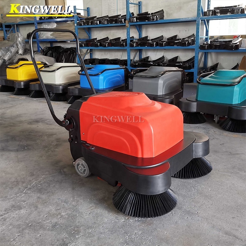 Hand Push Battery Type Industrial Commercial Magnetic Floor Cleaner Manual Roller Brush Road Sweeper