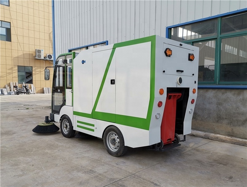 KW-2200F  Fully Enclosed  Four Wheels Industrial Ride On Floor Sweeper Machine Floor Cleaning Machine Road Sweeping Vehicle