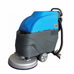 KW-510  hand floor scrubber Floor Cleaning Machine Small Push Type Floor Scrubber For Hospital Mall School