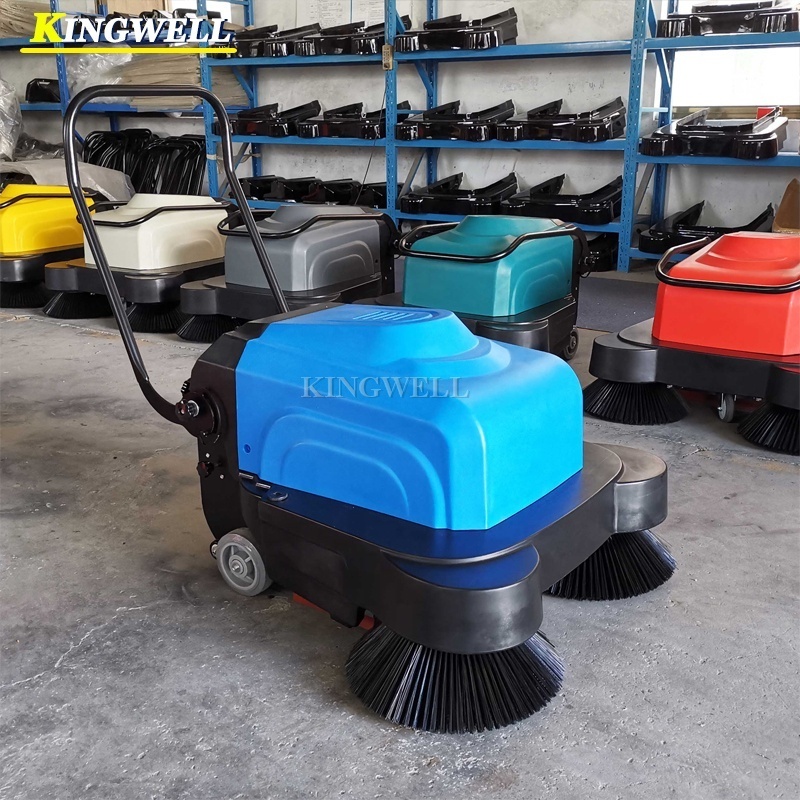 Hand Push Battery Type Industrial Commercial Magnetic Floor Cleaner Manual Roller Brush Road Sweeper