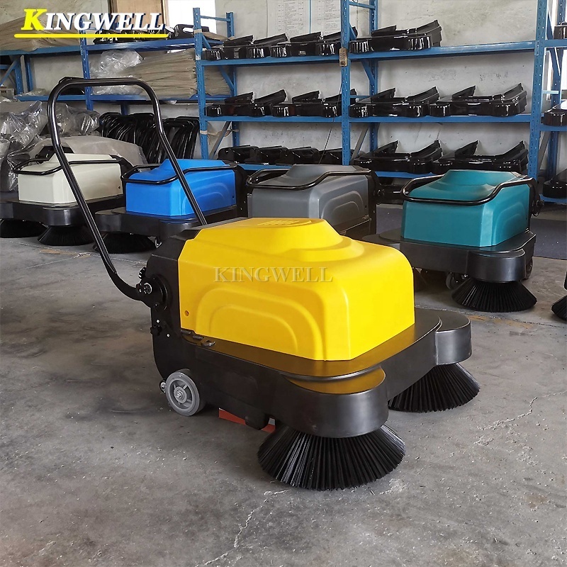 Hand Push Battery Type Industrial Commercial Magnetic Floor Cleaner Manual Roller Brush Road Sweeper