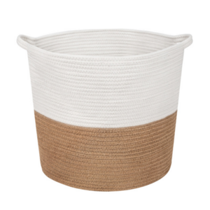 Kingwillow Hot Selling Woven Round Kids Cotton Rope Toys Laundry Storage Baskets Extra Large