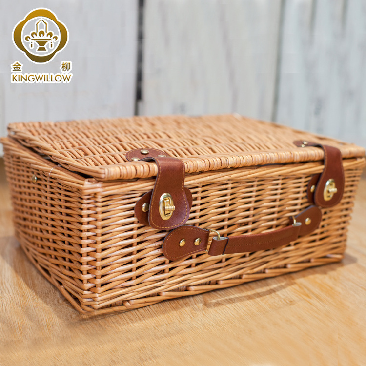 OEM/ODM wholesale picnic hamper wicker basket cheap picnic basket for 4 persons