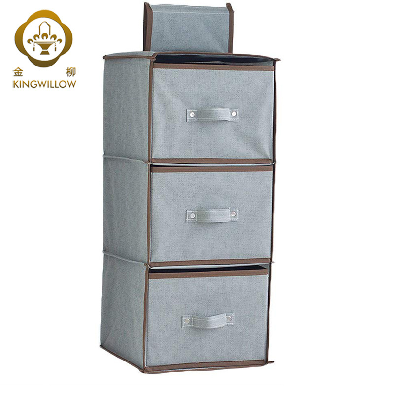 Eco-friendly hanging storage closet organizer wardrobe drawers organizer bags for clothes