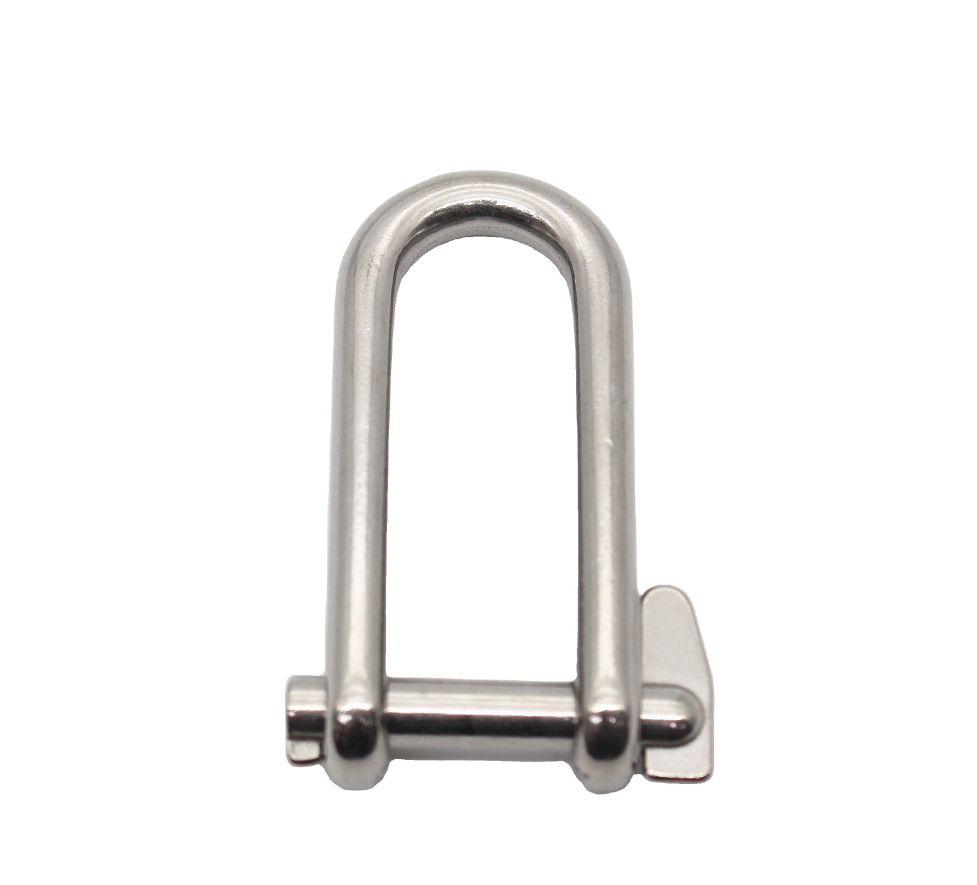 Stainless Steel 316 Marine grade standard type Key Pin Halyard Long D Shackle