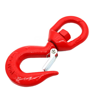 G70 Capacity Crane Hook Alloy Steel Lifting Swivel Eye Hoist Hook with Latch