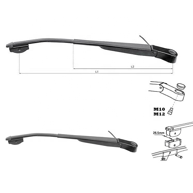 MA10B custom Size mono wet Wiper Arm For Transit Bus anti-lift design water hose 26.50mm saddle 120.3201.GA.04 120.3202.GA.I4