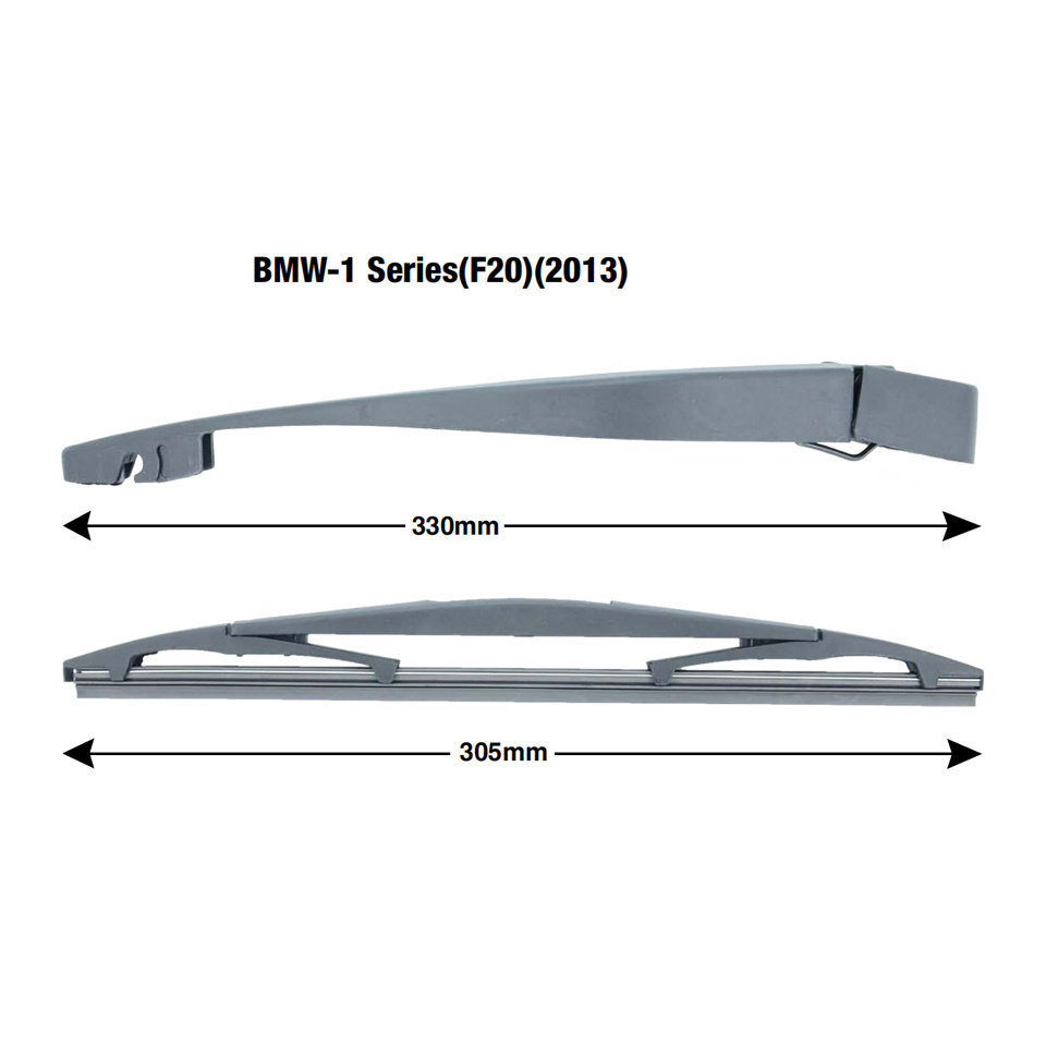 KBRA-B512 windshield Rear Wiper arm and Blade assembly for BMW-1 Series (F20) 305mm blade and 325mm arm factory price OE quality