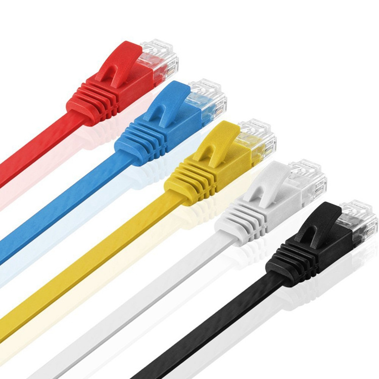 Free Sample Ultra Slim Flat CAT 6 UTP 32AWG Ethernet patch cord cable