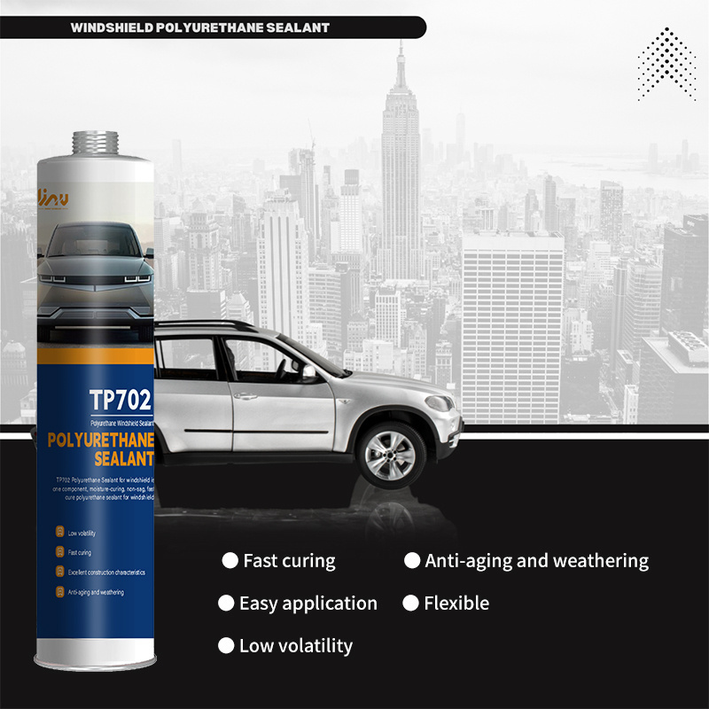 KINGWIT High-Performance Flexible Non-Sag Fast Cure Black Windshield Polyurethane Sealant