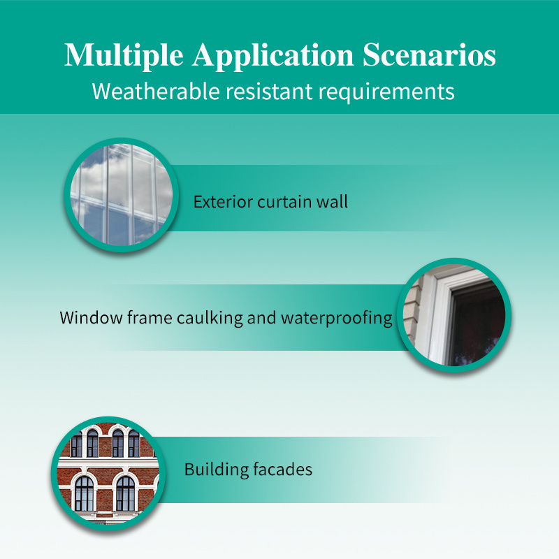 Excellent UV High Temperature Resistance Neutral-Cure Weatherproof Glass Silicone Sealant For Construction Curtain Wall