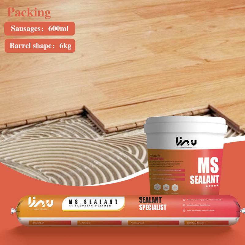 Kingwit High Quality Eco-Friendly Waterproof 600ml TM507 Wood Flooring MS Polymer Adhesive