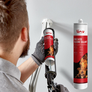 KINGWIT Excellent Resistance Ozone 600ml High Temp Red Color Fire Rated Silicone Sealant