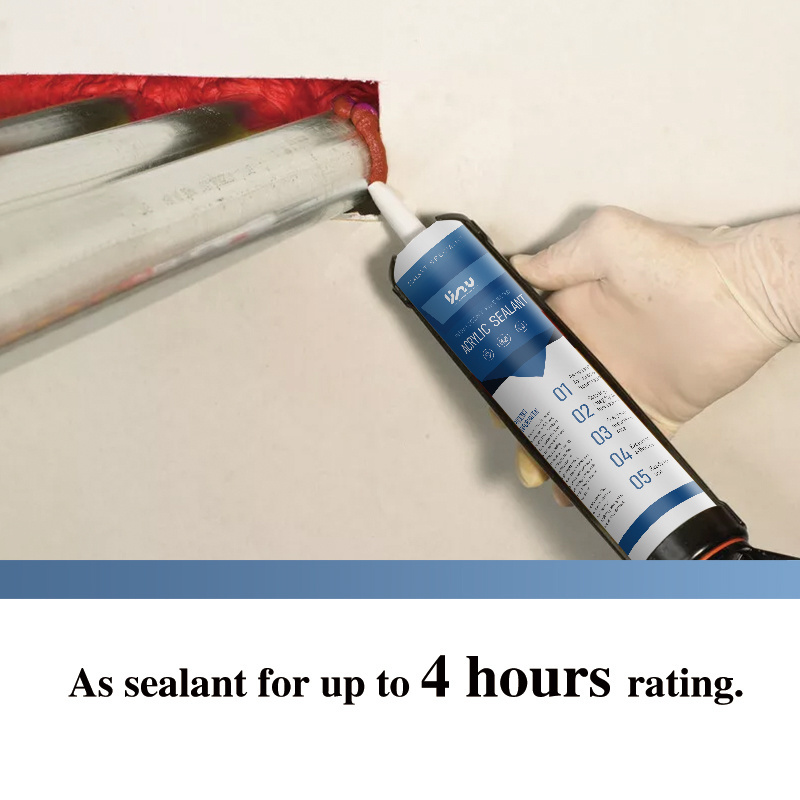 KINGWIT Customizable White Intumescent Fire Rated Acrylic Sealant For Grouting Joints