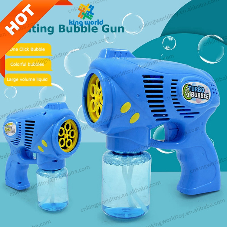 2024 New Leak-Proof Liquid 5 Holes Bubble Gun Toys Summer Electric Automatic Soap Water Bubble Blower Maker Machine Toys For Kid