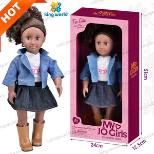 New Arrival Fashion PVC American Black Dolls Toy Boy Girl Toy Vinyl 360 Degree Rotation Doll With Shoes Clothes 18 Inch Gifts