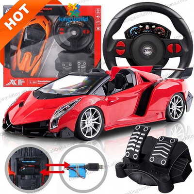 Lamborghini remote control car with steering wheel and pedal sales