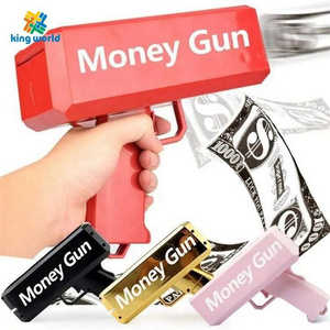 Gold Money Gun Make Cash Money Rain Super Plastic Gun Toy Shot Spray Real Golden Money Toy Gun for Party Custom Logo